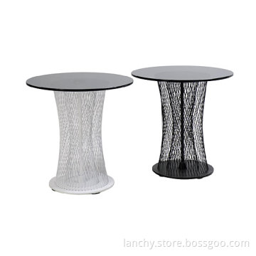 Classic and Modern Tea Table with Metal Base (TT-SK50)